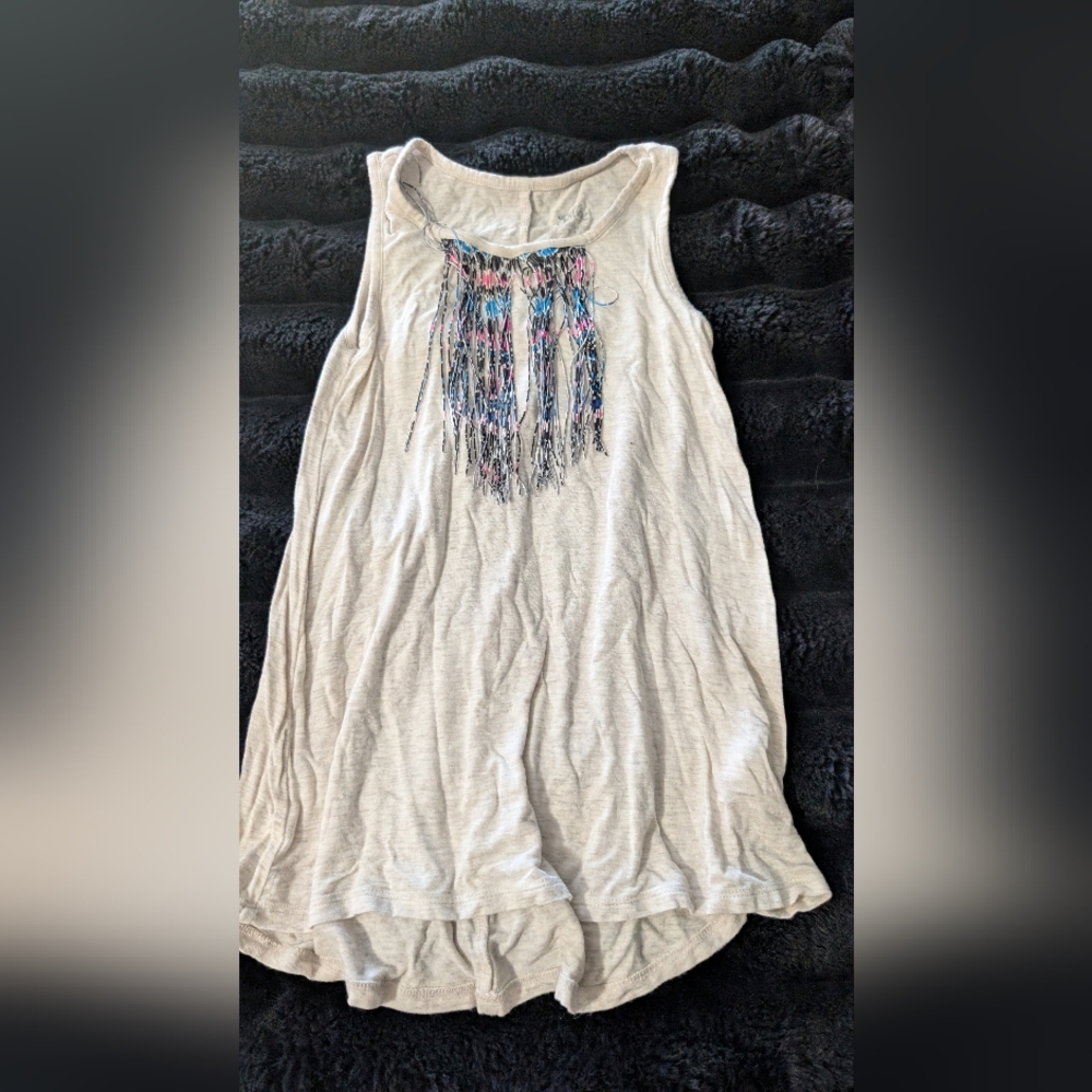 Tank top - Justice - cute w/ fringe - size 8